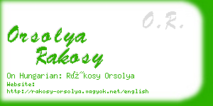 orsolya rakosy business card